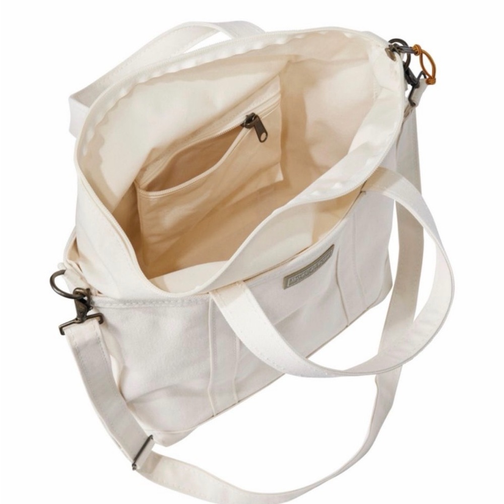 LL Bean Boat and Tote Crossbody Elegant White Tote Bag